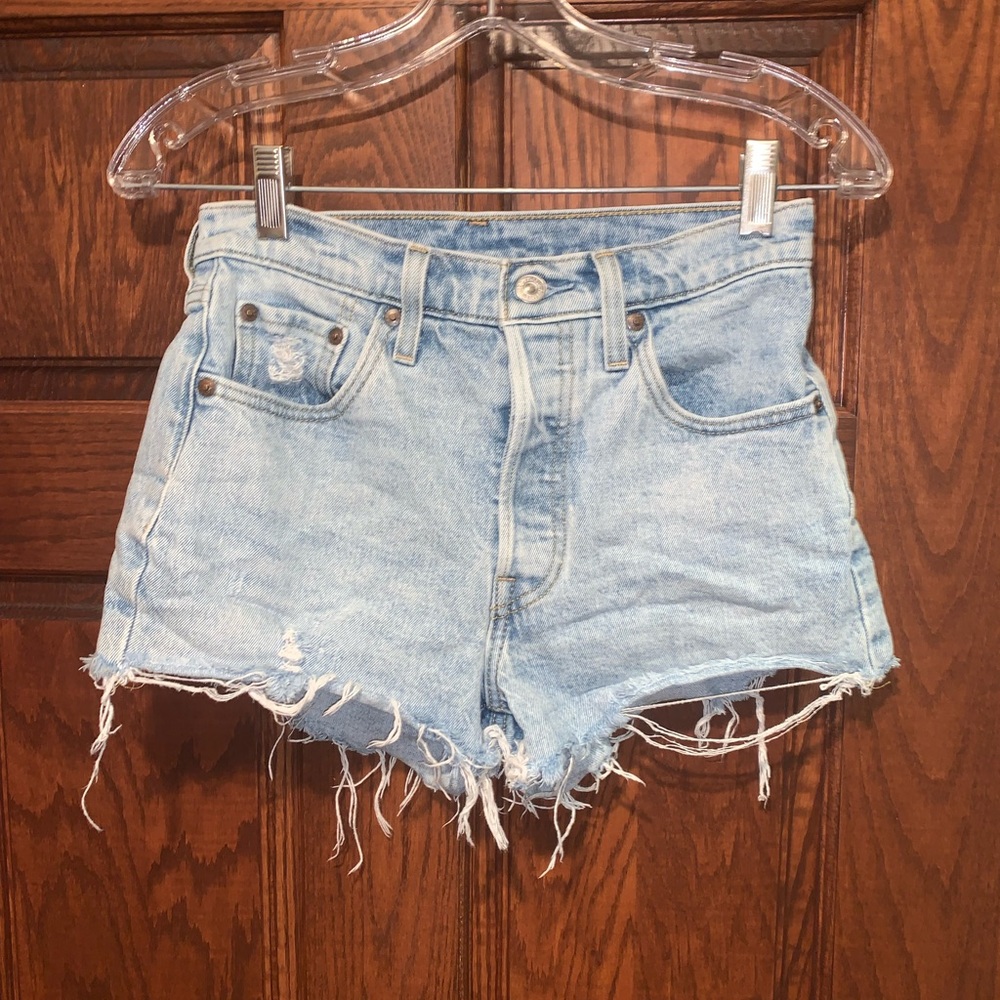 Levi 501 High-Waisted Distressed Shorts